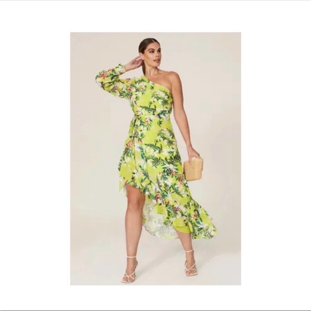 One33 Social One Shoulder High Low Maxi